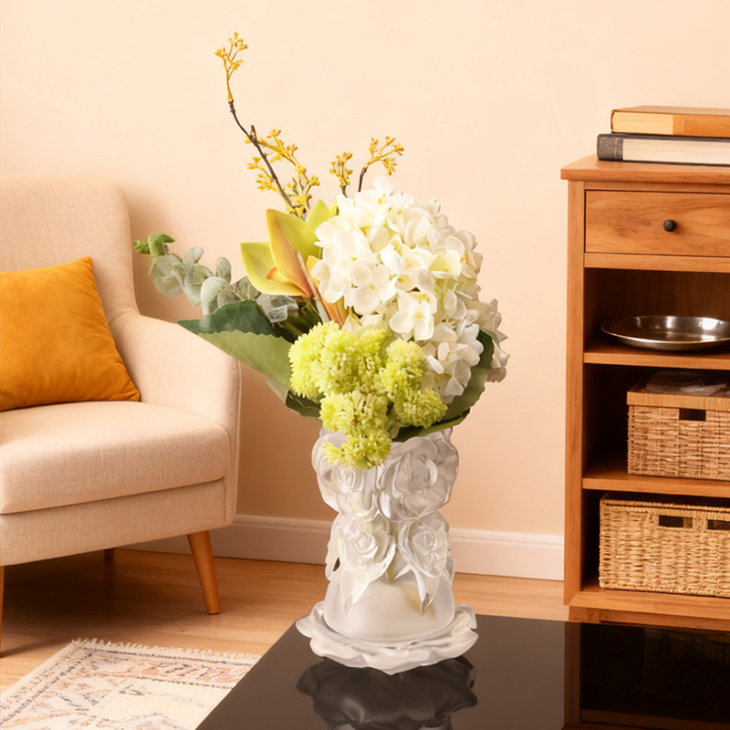 Proses Pengecoran Lilin Hilang Kaca Dekorasi Rumah Vas Kaca Kristal “Vas Mawar”