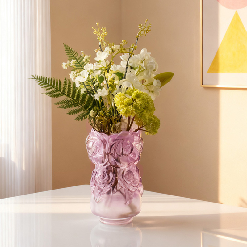 Proses Pengecoran Lilin Hilang Kaca Dekorasi Rumah Vas Kaca Kristal “Vas Mawar”