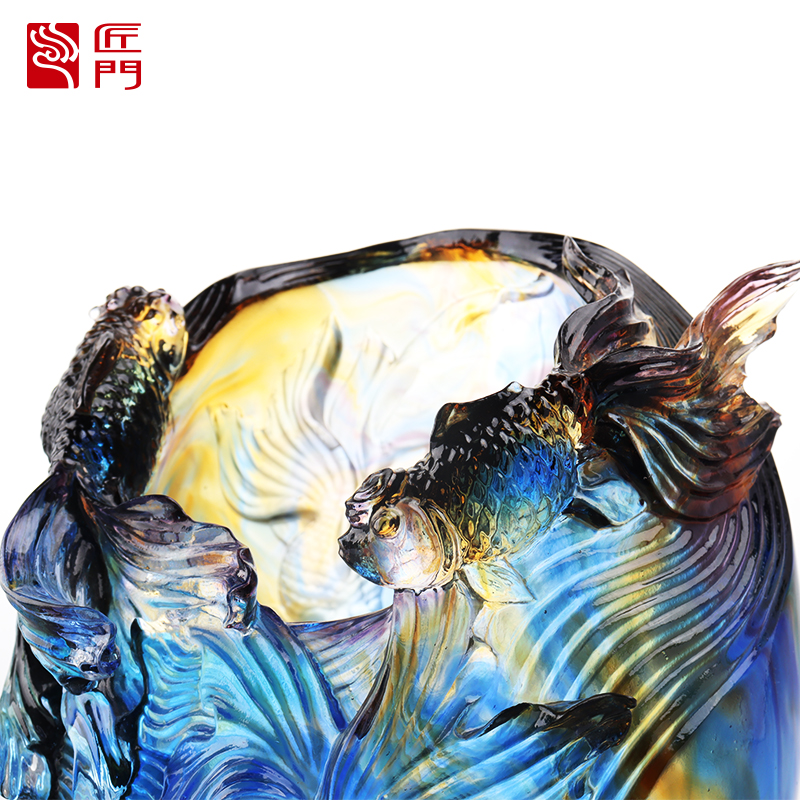 Vas Kaca: Rangkaian Bunga Ruang Tamu Mewah dan Canggih Kaca Kristal Tempat Bunga Diawetkan Artistik Ornamen Dekoratif Meja Makan Rumah “Menambahkan Bunga pada Brokat”