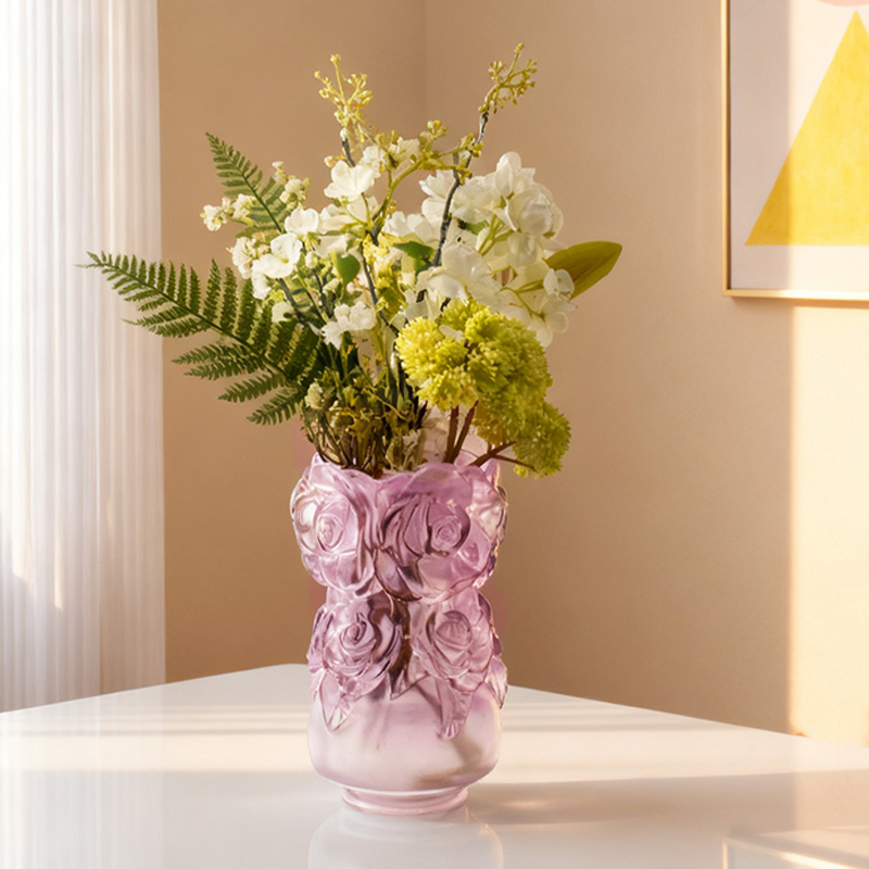 Proses Pengecoran Lilin Hilang Kaca Dekorasi Rumah Vas Kaca Kristal “Vas Mawar”