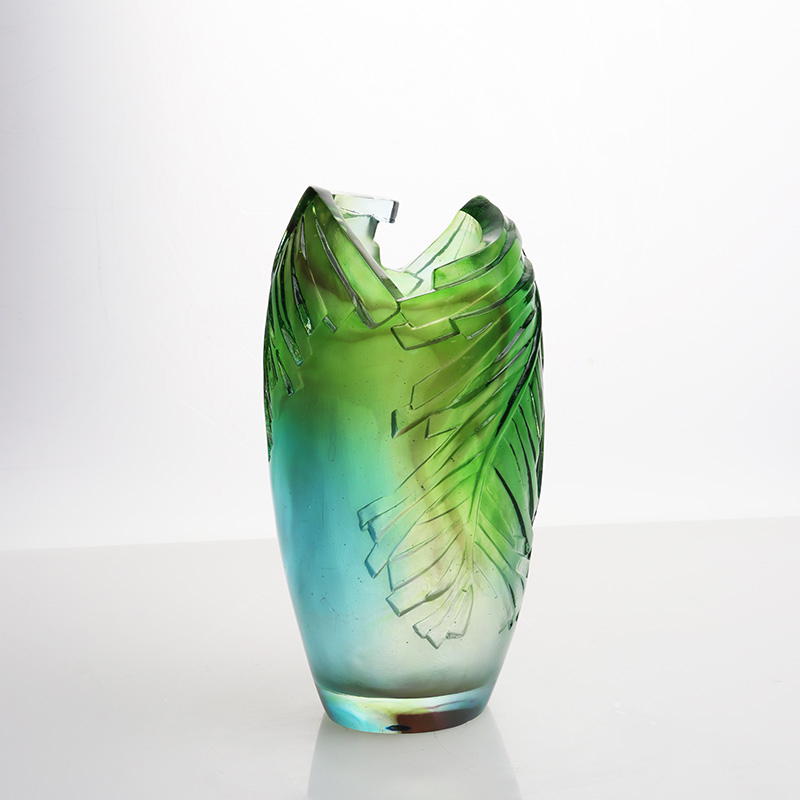 Vas Kaca Ruang Tamu Rangkaian Bunga Kaca Kristal Vas Artistik Dekorasi Rumah Ornamen Meja Makan “Harmoni”