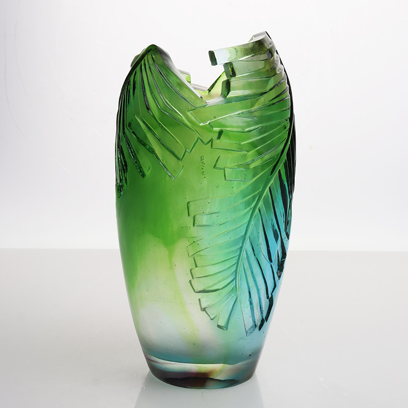 Vas Kaca Ruang Tamu Rangkaian Bunga Kaca Kristal Vas Artistik Dekorasi Rumah Ornamen Meja Makan “Harmoni”