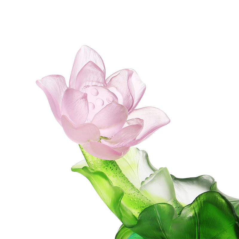 Set Vas Kaca Kristal Dekorasi Lorong Seri Lotus