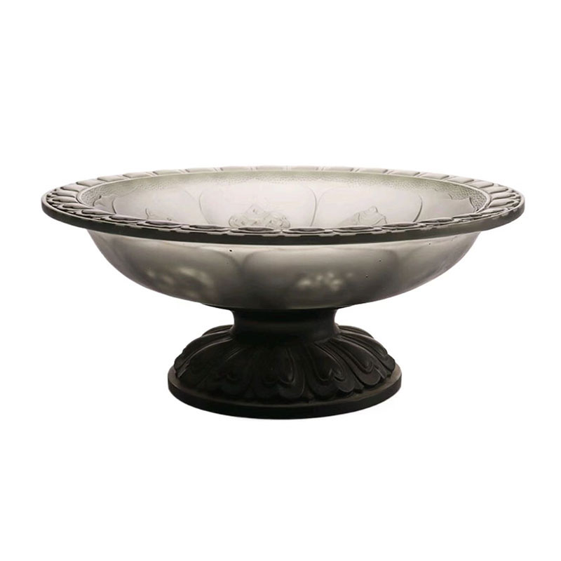 Mangkuk buah glasir berwarna abu-abu