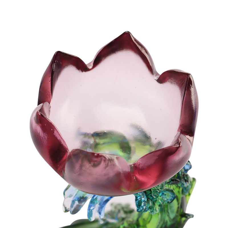 Tempat lilin berbentuk Teratai Kaca Kristal