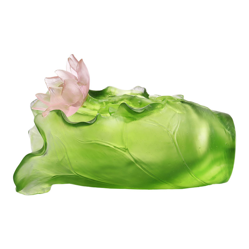 Set Vas Kaca Kristal Dekorasi Lorong Seri Lotus