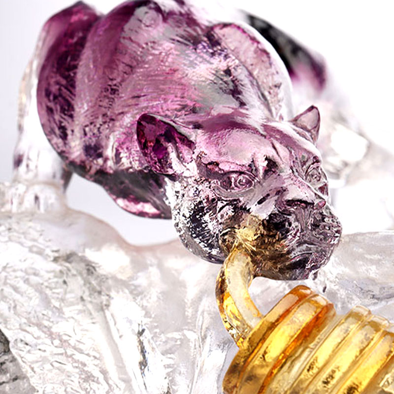 Baki Buah Oval Kaca Dekoratif Seni