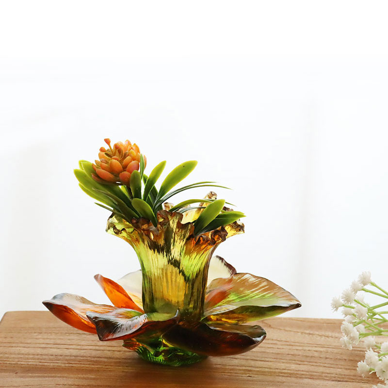 Tempat Lilin Berbentuk Kelopak Kaca