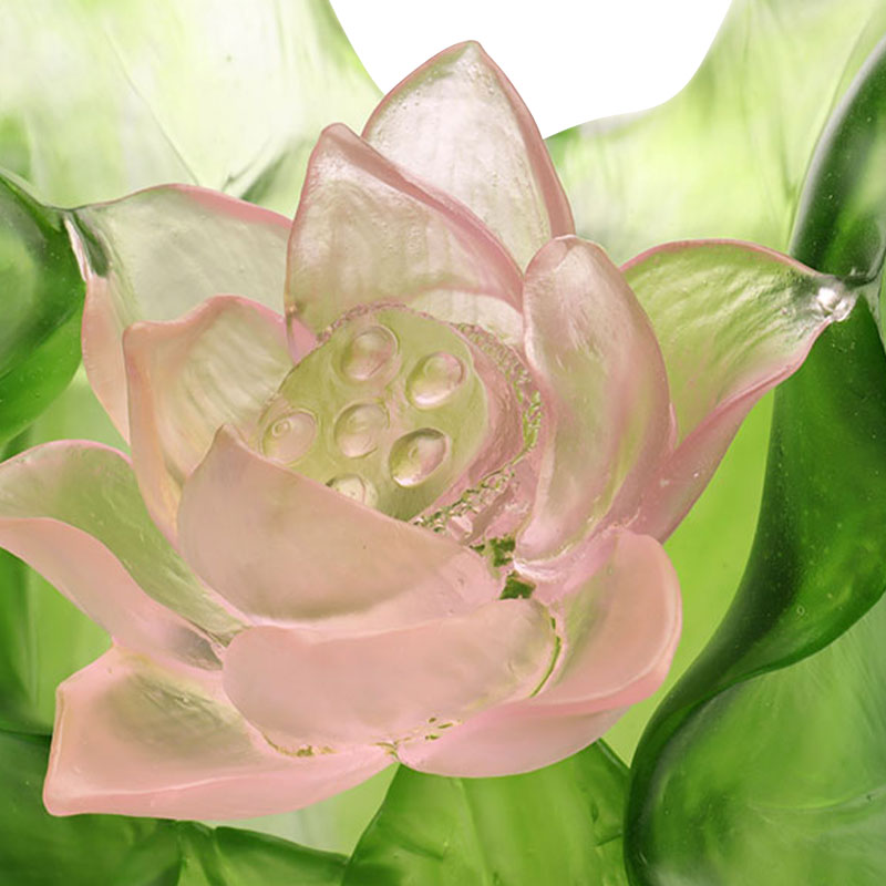 Set Vas Kaca Kristal Dekorasi Lorong Seri Lotus