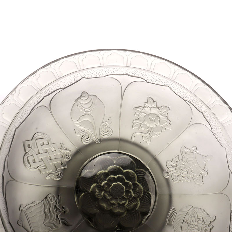 Mangkuk buah glasir berwarna abu-abu