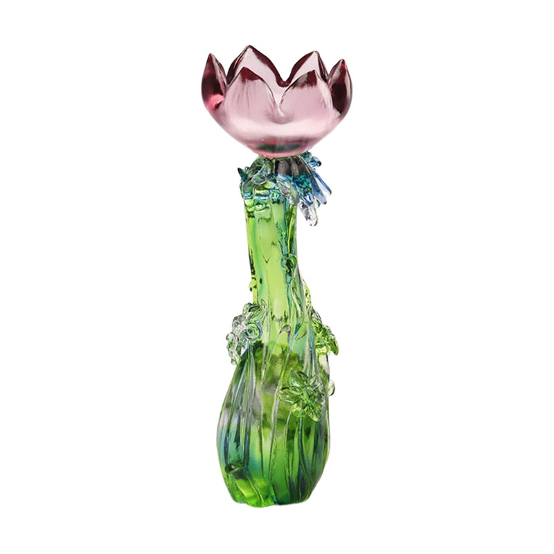 Tempat lilin berbentuk Teratai Kaca Kristal