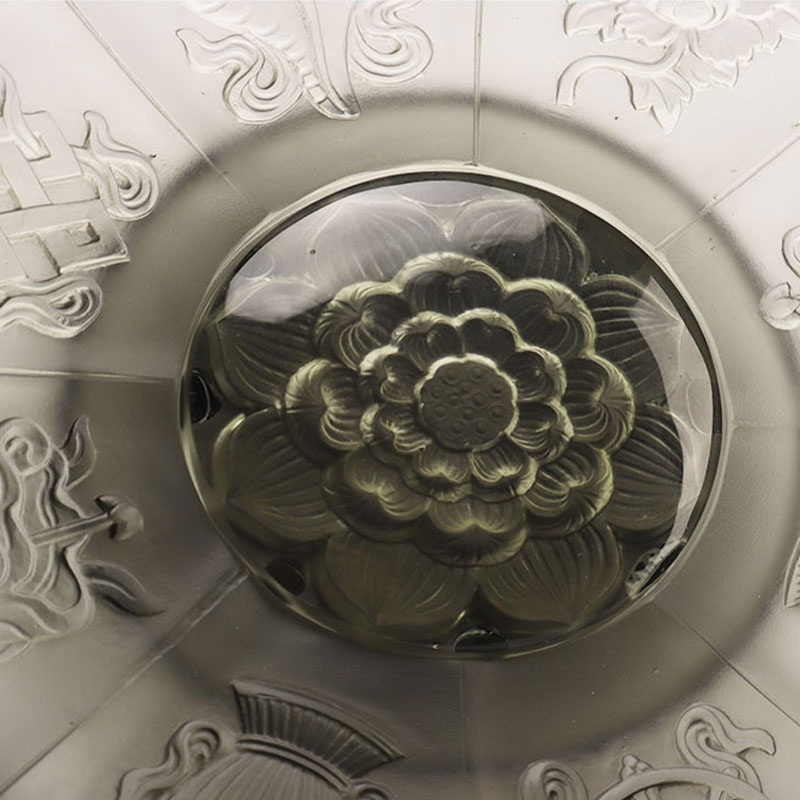 Mangkuk buah glasir berwarna abu-abu