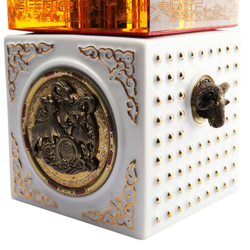 Set Botol Anggur Kaca Kristal Tutup Bentuk Hewan Zodiak Cina