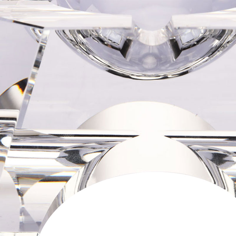 Asbak kristal kaca transparan desain geometris sederhana