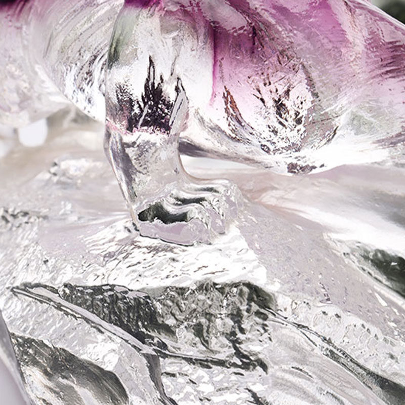 Baki Buah Oval Kaca Dekoratif Seni