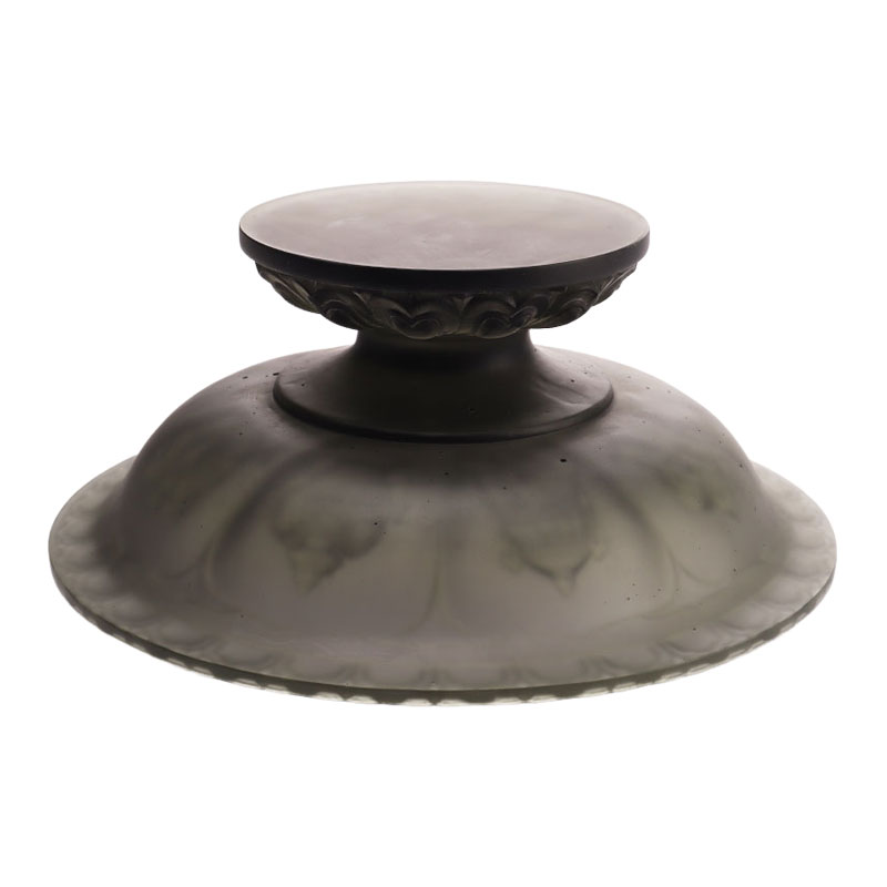 Mangkuk buah glasir berwarna abu-abu