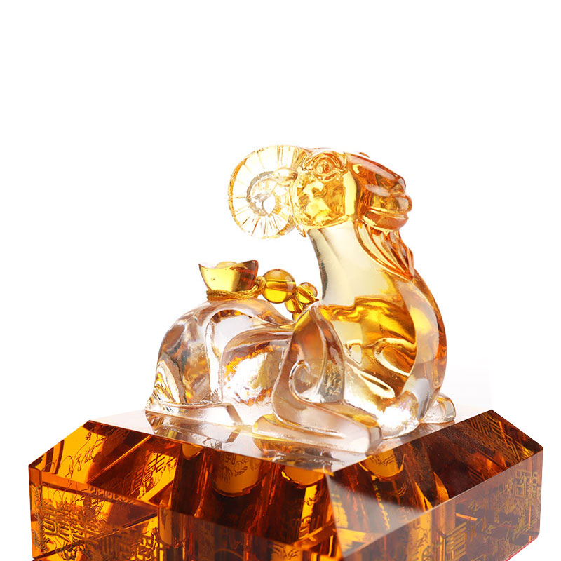 Set Botol Anggur Kaca Kristal Tutup Bentuk Hewan Zodiak Cina