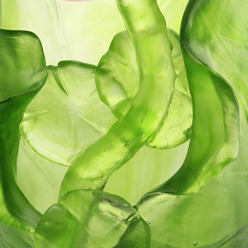 Set Vas Kaca Kristal Dekorasi Lorong Seri Lotus