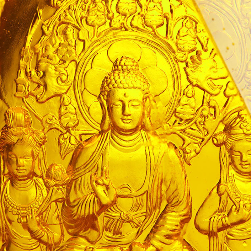 Patung Kristal Buddha Amitayus