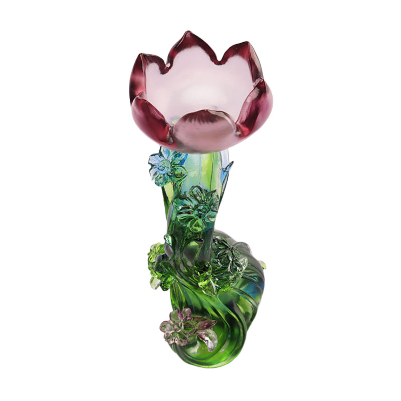 Tempat lilin berbentuk Teratai Kaca Kristal