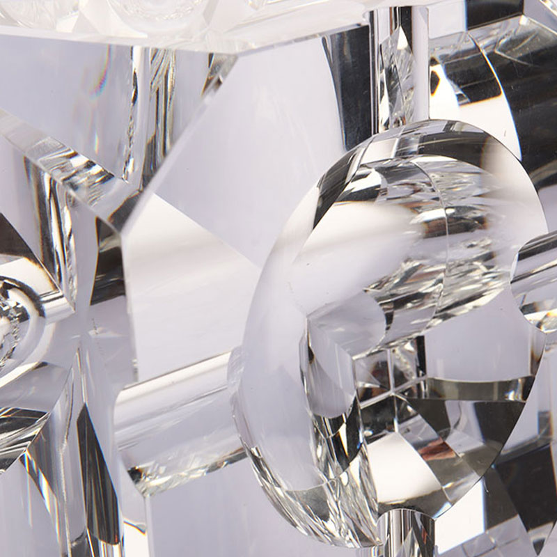 Asbak kristal kaca transparan desain geometris sederhana