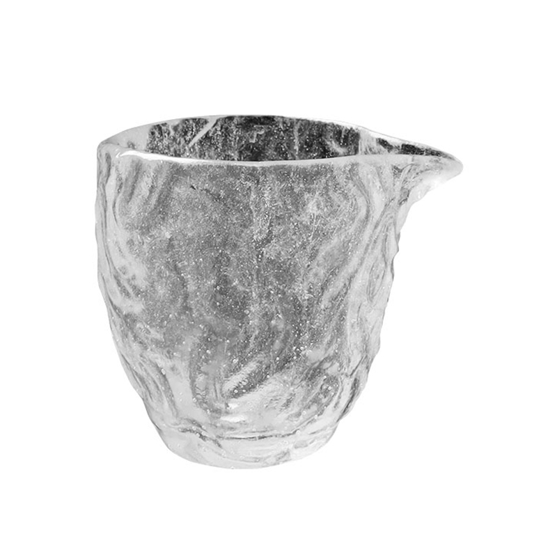 Set Cangkir Teh Kaca transparan pola gelembung untuk penggunaan rapat di rumah dan kantor